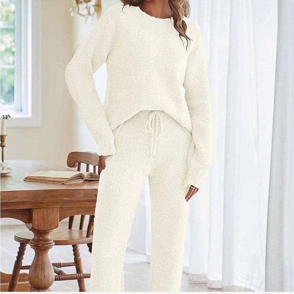 Target Stars Above white fuzzy long sleeve and pants set